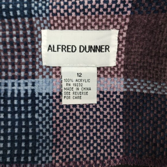 Alfred Dunner Womens Plaid Button-Up Jacket Size 12 Acrylic Blazer - Picture 4 of 9